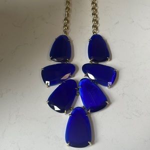 Kendra Scott Harlow Necklace in cobalt blue